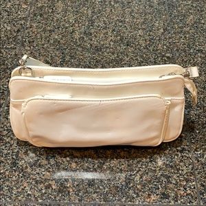 White Clutch handbag with tons of pockets